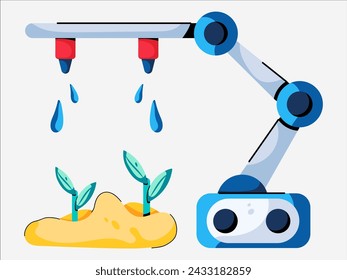 hand sprinkler design with modern illustration concept style for badge farm agriculture sticker illustration