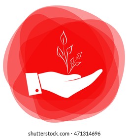 Hand with sprout icon