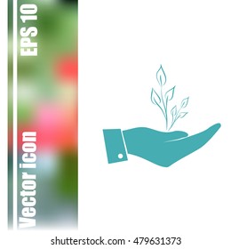 Hand with sprout icon