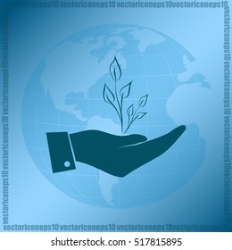 Hand with sprout icon