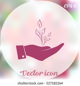 Hand with sprout icon