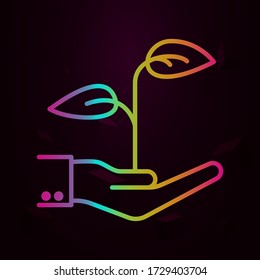 hand, sprout nolan icon Simple thin line, outline vector of Business icons for ui and ux, website or mobile application