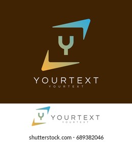 hand square initial Letter Y Logo design