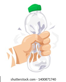 Hand Squeeze Bottle, Vector Illustration.