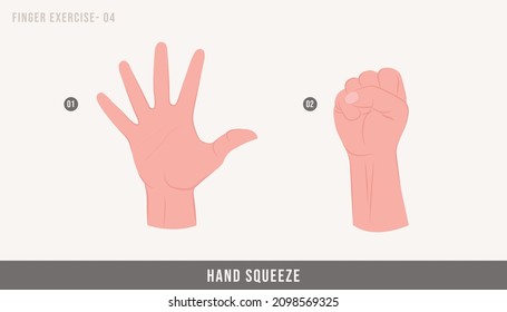 Hand Squeeze exercise. wrist and finger stretching exercises.