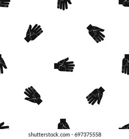 Hand with stains pattern repeat seamless in black color for any design. Vector geometric illustration