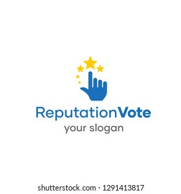 Hand Star Click Vote Company Logo Design