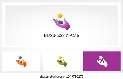 Hand Star Help Logo