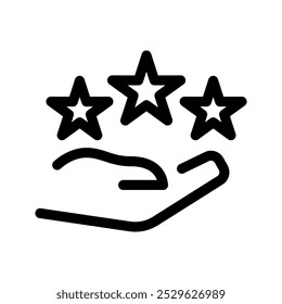 Hand Star Icon Vector Symbol Design Illustration