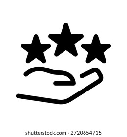 Hand Star Icon Vector Symbol Design Illustration