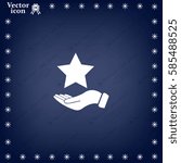 hand and star vector icon