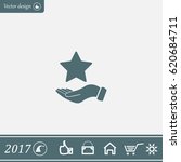 hand and star vector icon