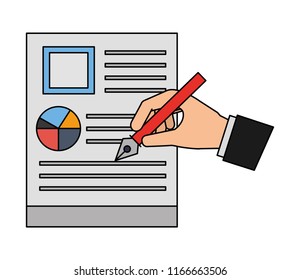 hand with steel basic tip writing document business