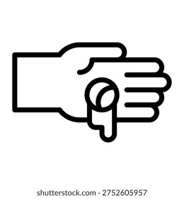 Hand With Stigmata Symbol Icon
