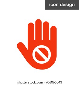 Hand stop icon