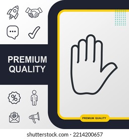 Elemento gráfico del icono de paro manual. Diseño moderno.