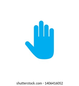 Hand stop icon isolated on white background