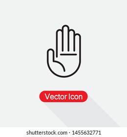 Hand Stop Icon, Hand Icon, Palm Symbol Vector Illustration Eps10