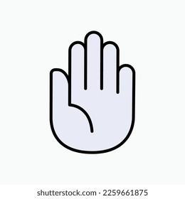 Hand Stop Icon. Prohibition, Forbidden Symbol.