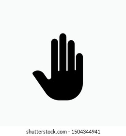 Hand Stop Icon. Prohibition, Reject. Refuse, Resist Symbol for Info Graphic, Design Elements, Websites, Presentation and Application - Vector.