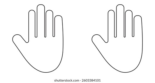 Hand stop icon set vector illustration for web, ui, and mobile apps,