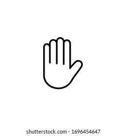 Hand Stop Icon, Hand Stop Sign And Symbol Vector Design