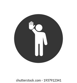 4,175 Man stop hand silhouette Images, Stock Photos & Vectors ...