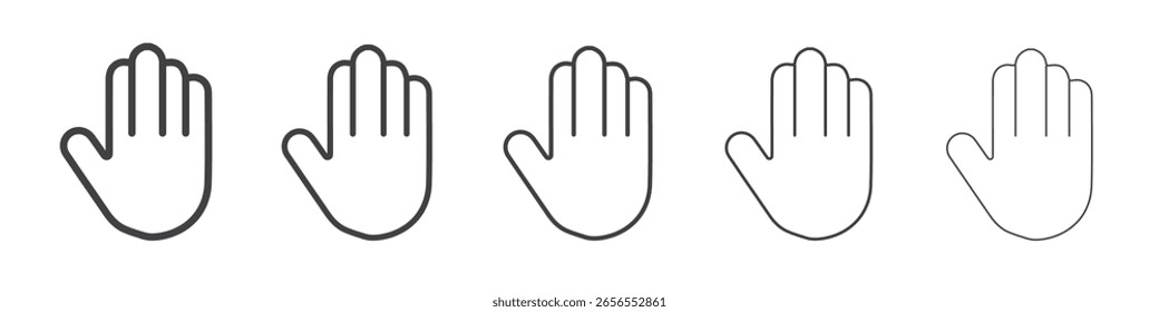 Hand-Stopp-Symbol, einfache Illustration, Logoart