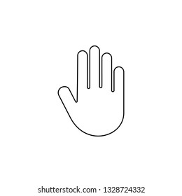 hand stop icon. Simple thin line, outline vector of universal icons for UI and UX, website or mobile application