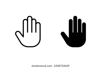 hand stop icon. hand stop symbol icon