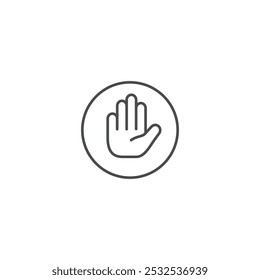 Icono de parada de mano Ilustración vectorial