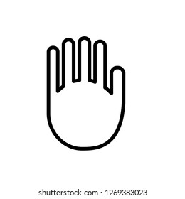 hand stop icon vector 