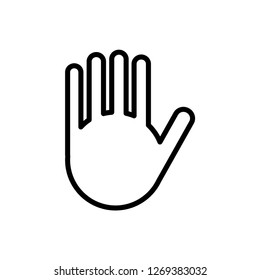 hand stop icon vector 