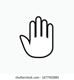 Hand Stop Icon - Vector.