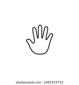 Hand stop icon vector. EPS 10 editable vector