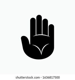 Hand Stop Icon - Vector Sign & Symbol.
