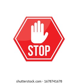 Hand Stopp Symbol Vektorillustration Zeichen & Symbol. - Vektorillustration	