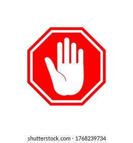 Stop Sign Icon Has Red Color Stock Vector (royalty Free) 1682645812 