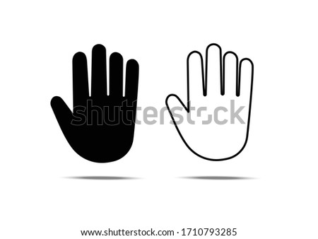 Hand stop icon.palm symbol for web and mobile concept