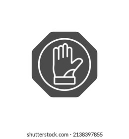 Hand stop icons  symbol vector elements for infographic web