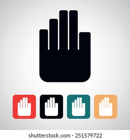 hand stop icon.vector illustration.