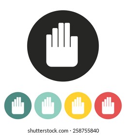 hand stop icon.vector illustration.