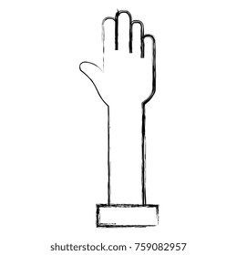 hand stop isolated icon