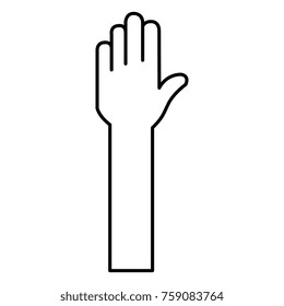 hand stop isolated icon