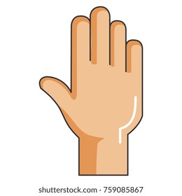 hand stop isolated icon