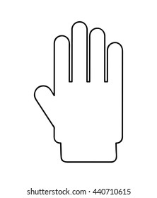 hand stop  isolated icon design