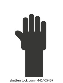 hand stop  isolated icon design