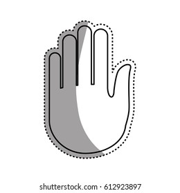 hand stop symbol pictogram