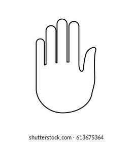hand stop symbol pictogram