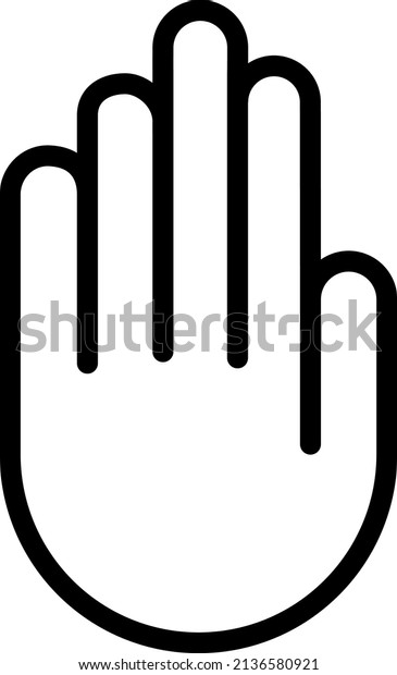Hand stop vector icon. Hand symbol. Hand
icon. hand illustration.